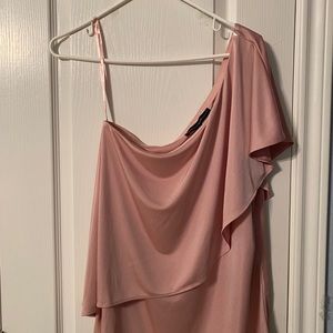 White House Black Market One Shoulder Top Sz L